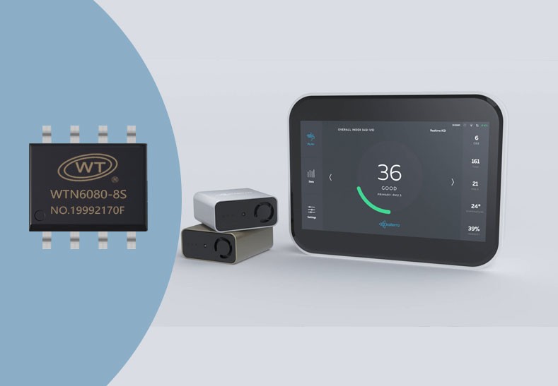 唯創(chuàng)知音WTN6040-8S系列語(yǔ)音芯片：空氣質(zhì)量檢測(cè)儀的完美搭檔【語(yǔ)音IC廠家】